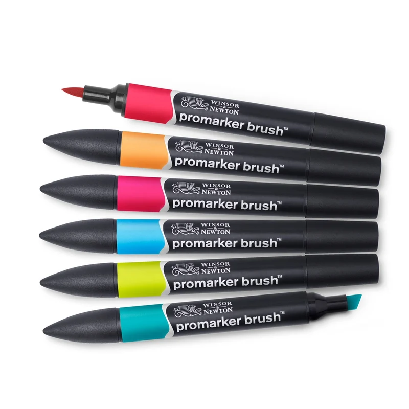 Winsor and Newton - Promarker Brush 6 Set MID TONES