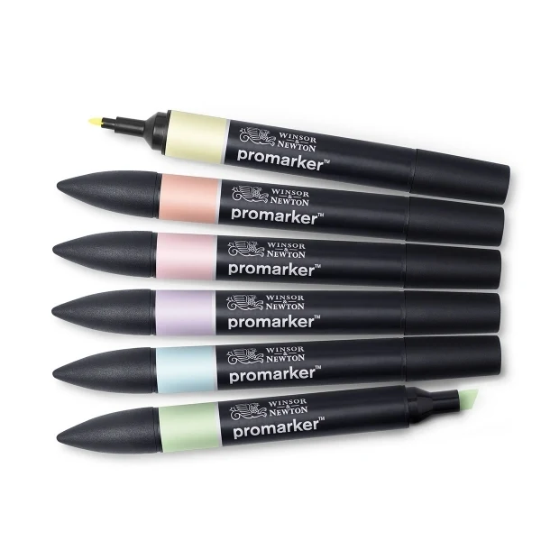 Winsor and Newton - PROMARKER 6 Set PASTEL TONES