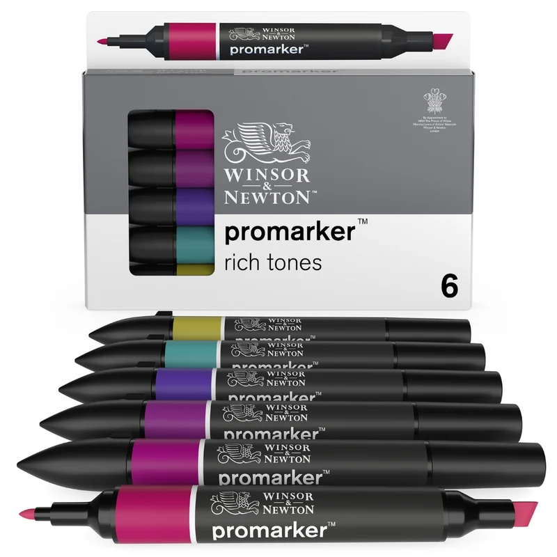 Winsor and Newton - PROMARKER 6 Set RICH TONES