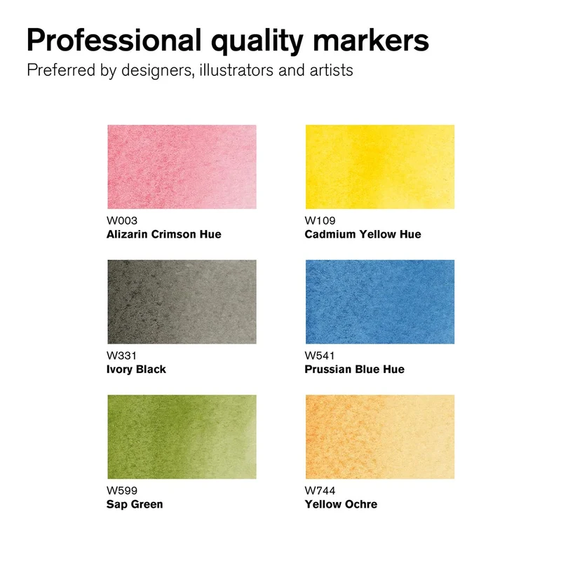 Winsor and Newton - Promarker Watercolour 6 Set - Basic Tones