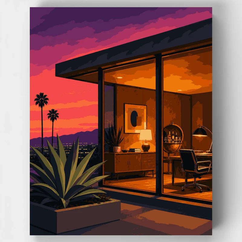 LA Sunset Study - Paint by Numbers Kit
