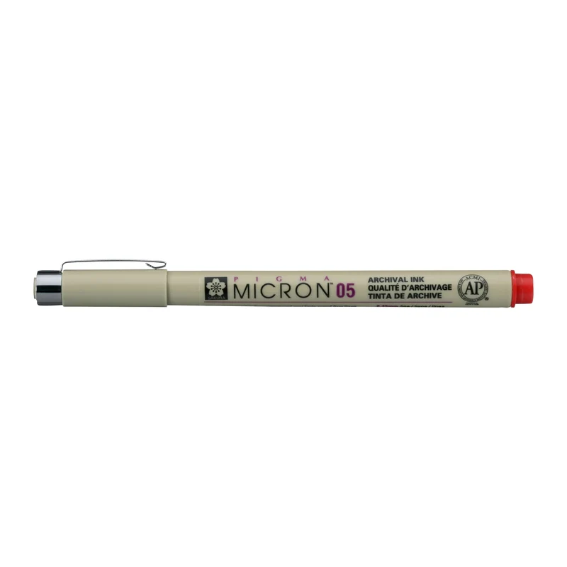 Sakura Pigma Micron 05 Fineliner, 0.45 mm, Set of 6 Colors