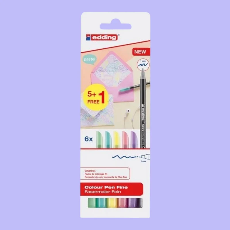 Edding 1200 Colour Pen, 6er Set