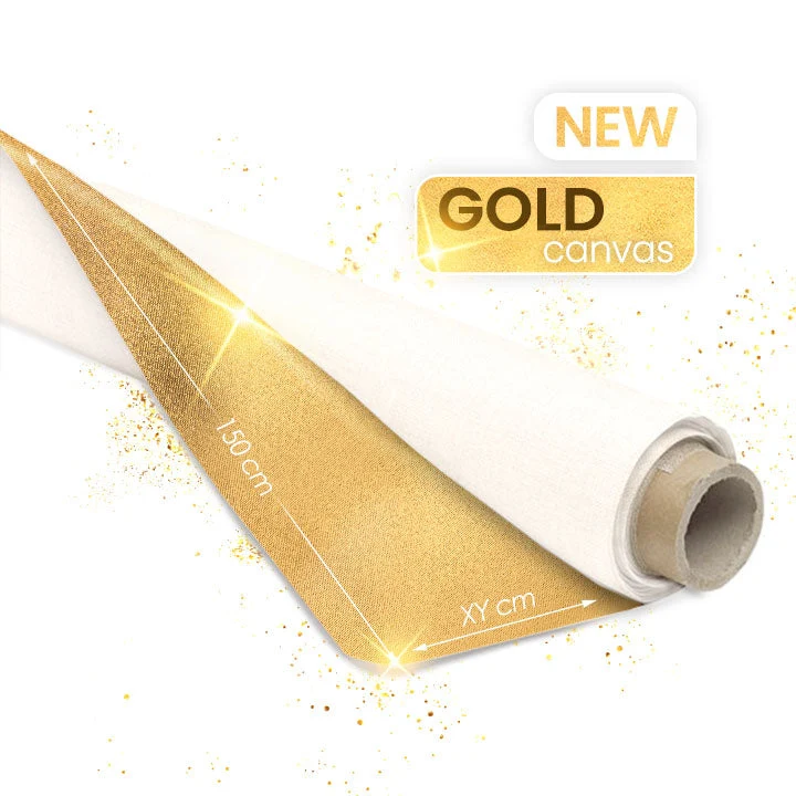 ARTMiE MIDAS Gold Canvas on a Roll, Various Lengths