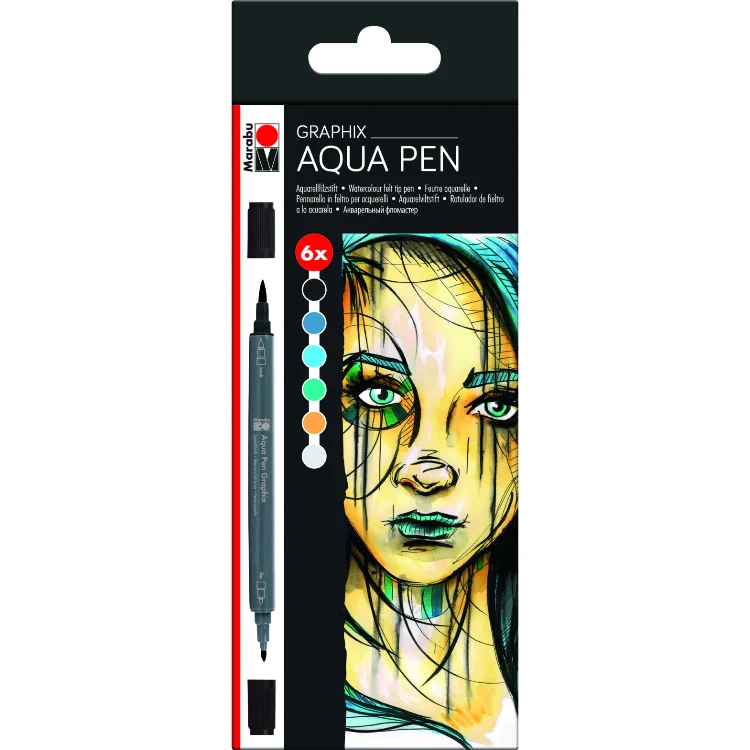 Marabu Aqua Pen Graphix 6er- METROPOLITAN