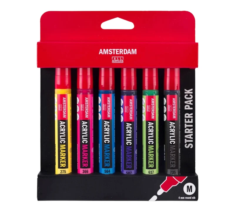 Amsterdam Acrylmarker Einsteigerset | 6 Farben