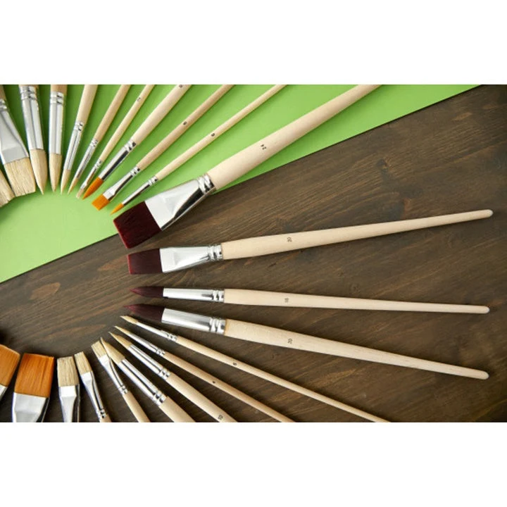 Pebeo Set of 4 Brushes for Acrylic and Oil Paints