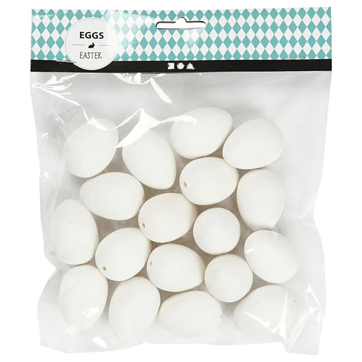 Plastic Quail Eggs - 18 pcs - 4 cm