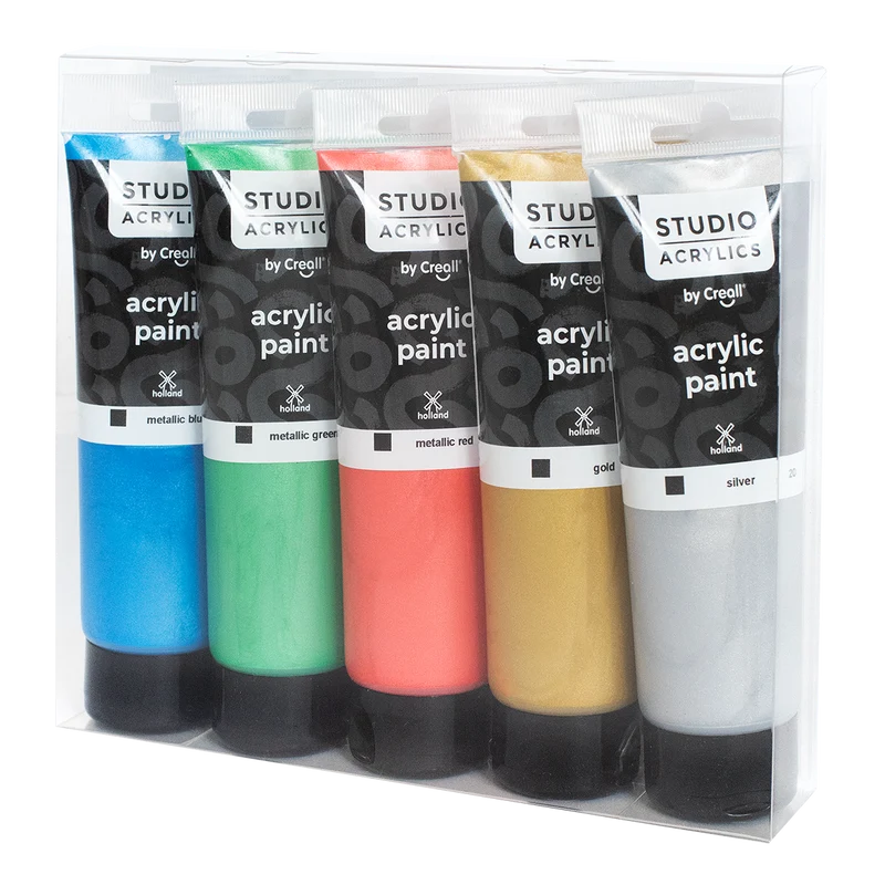 Set di colori acrilici Creall Studio Acrylics, 5 x 120 ml, tonalità assortite