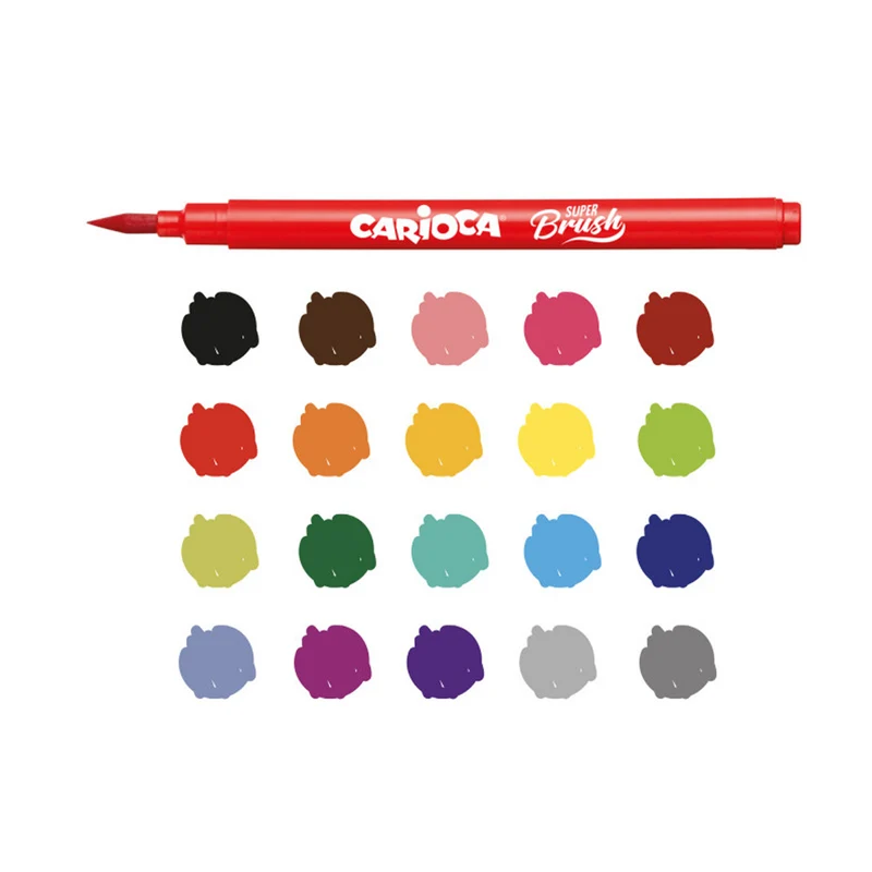 Μαρκαδόροι με μύτη πινέλο Carioca Brush, 20 τεμ., διάφορα χρώματα