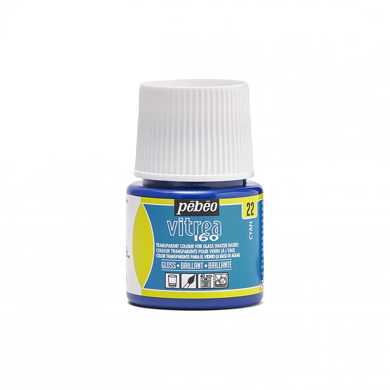 Colore per vetro effetto vetrata Pebeo Vitrea 160 lucido 45 ml