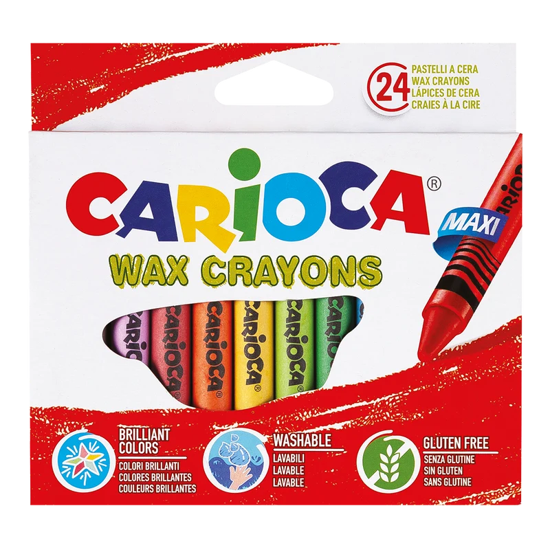 Carioca Wachsmalstifte Maxi, 24 Stk.