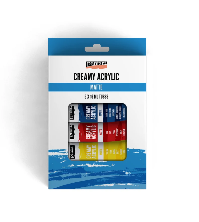 Pentart mattes cremiges Acrylfarben-Set in Tuben 16 ml