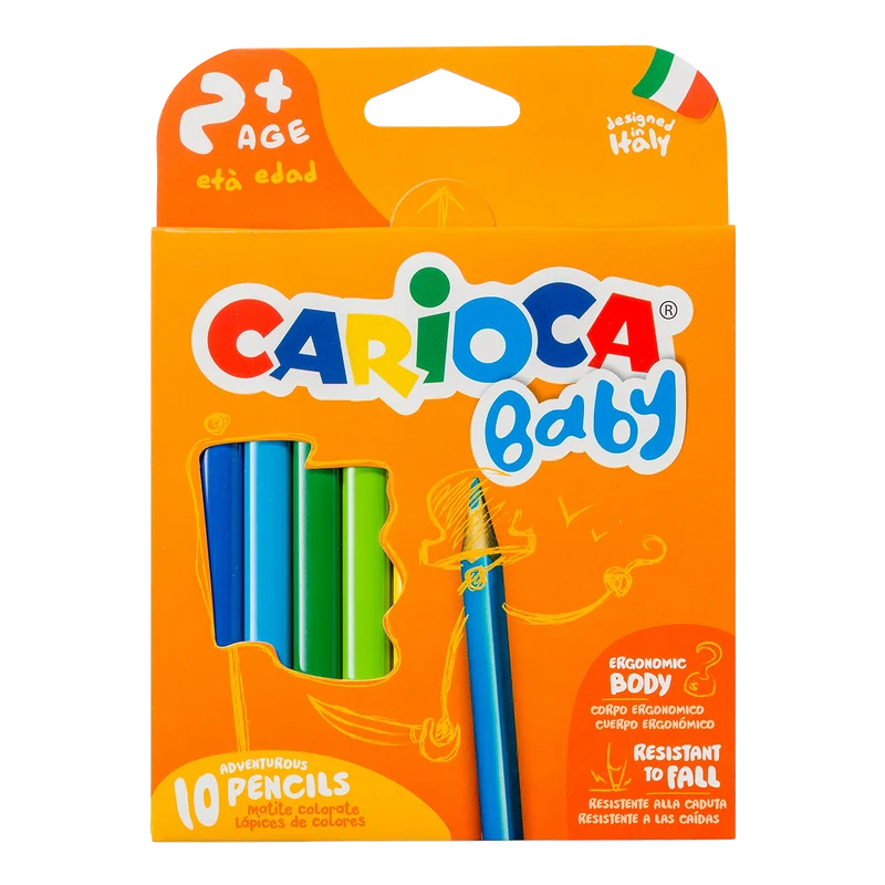 Dreikant-Buntstifte Carioca Baby 2+, 10 Stk.