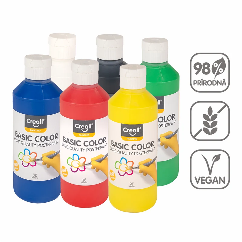 Τέμπερες Creall – σετ 6 × 250 ml, διάφορα χρώματα