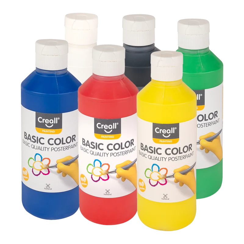Τέμπερες Creall – σετ 6 × 250 ml, διάφορα χρώματα
