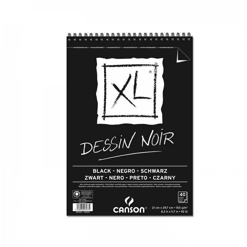 CANSON Canson XL Dessin Black μπλοκ σχεδίου 150