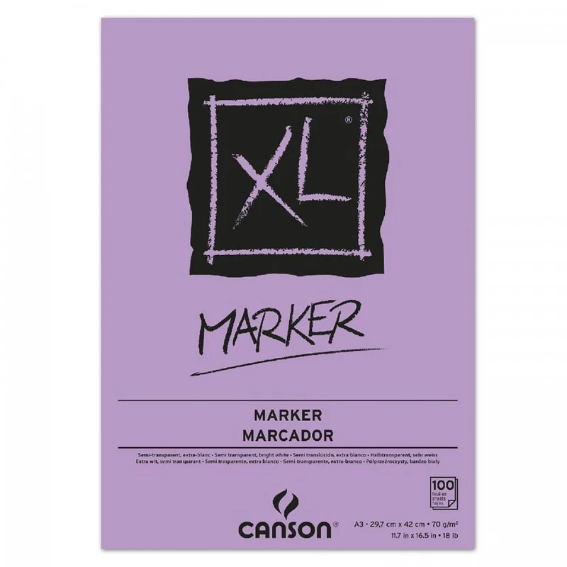Canson XL Marker Markerblock 70 g/m² A3 – 100 Blatt geleimt