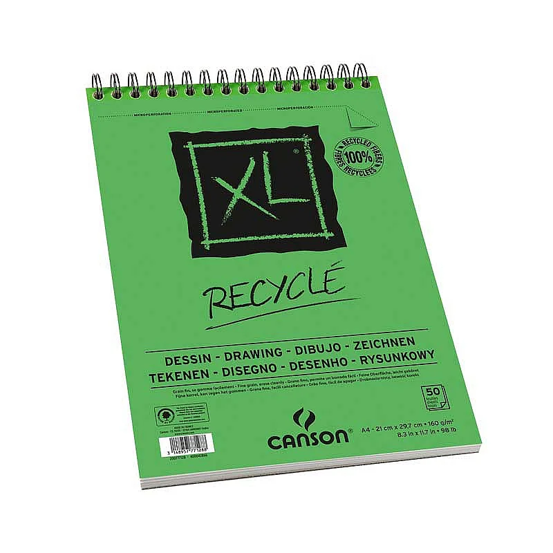 Blok za crtanje Canson XL Recycle 160 g/m² 50 listova A4 sa spiralom