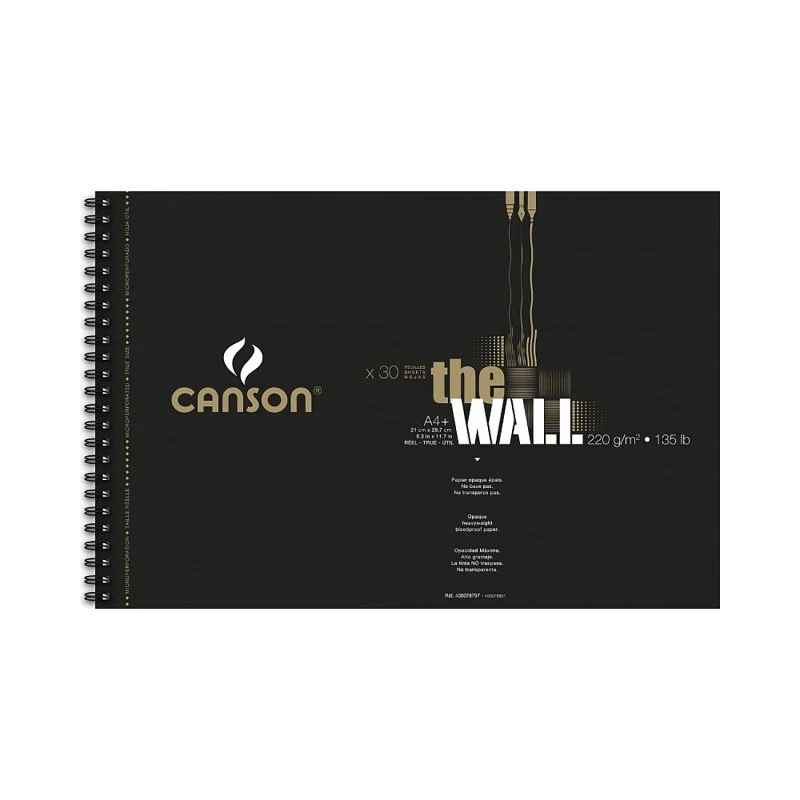 Canson The Wall skicár 220 g 30 listov A4+ špirálová väzba