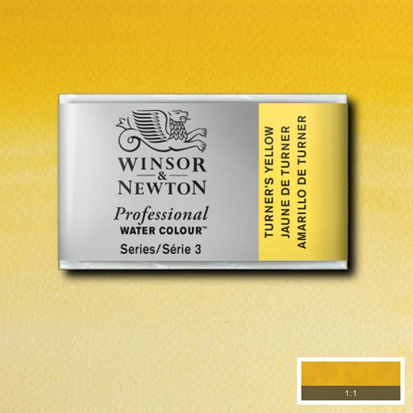Winsor and Newton - Professional Artists' Watercolour Whole Pan - WP - Turners Yellow