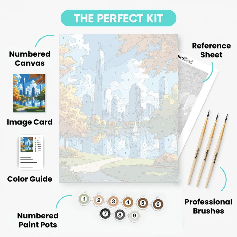 Manhattan Autumn Skyline - Paint by Numbers Kit