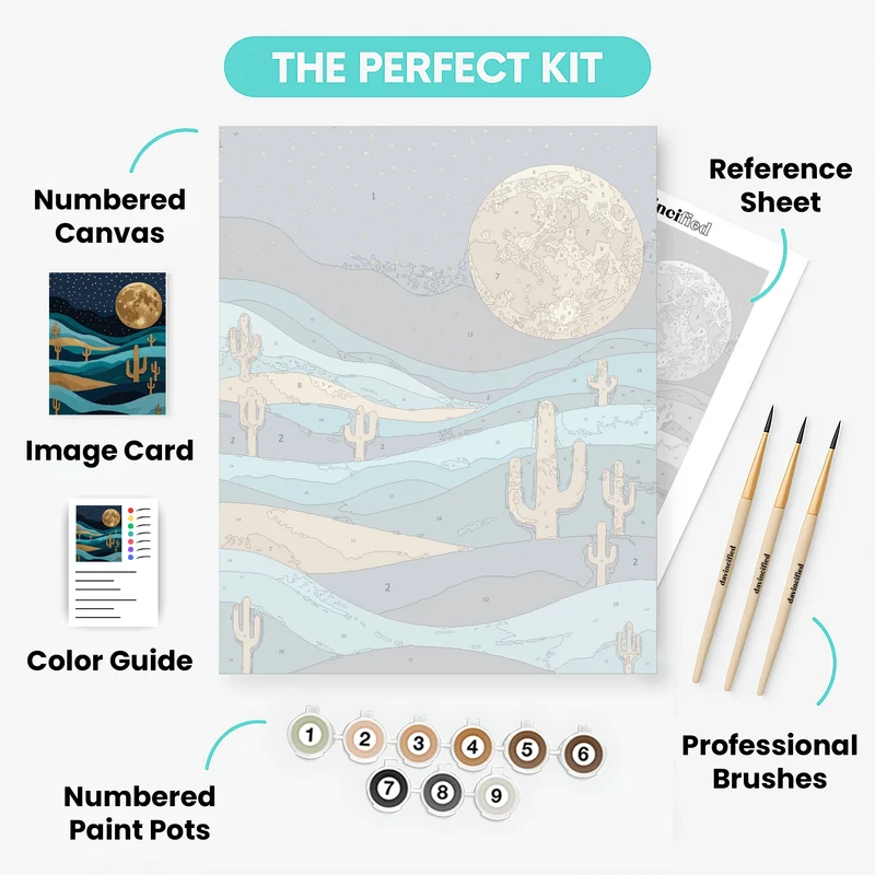 Desert Moon Night - Paint by Numbers Kit