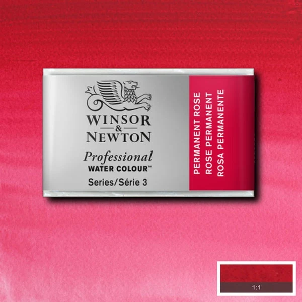 Winsor and Newton - Professional Artists' Watercolour Whole Pan - WP - Permanent Rose