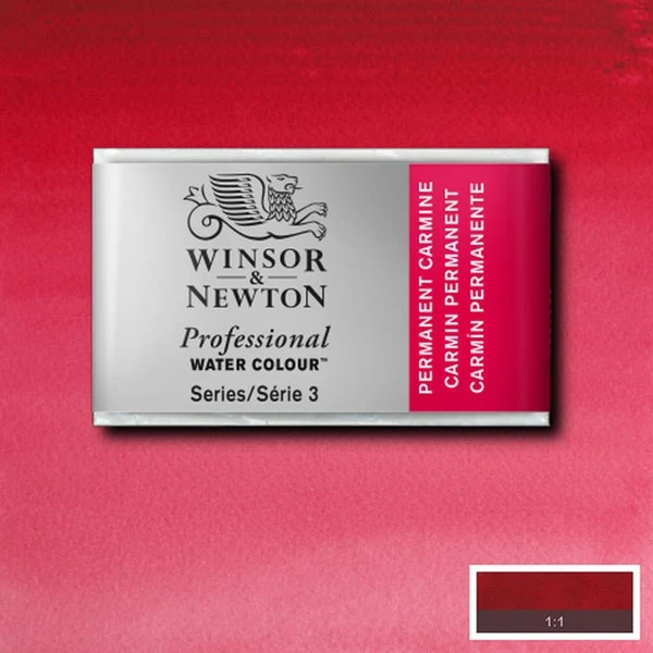 Winsor and Newton - Professional Artists' Watercolour Whole Pan - WP - Permanent Carmine