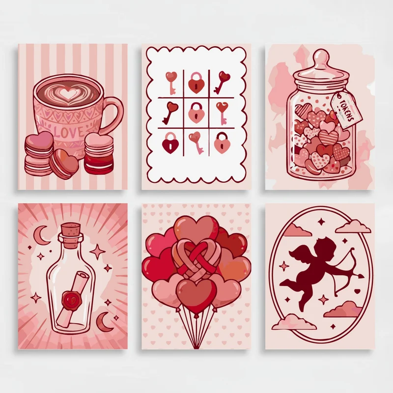 Sweet Valentine's Day - Mini Paint by Numbers Set