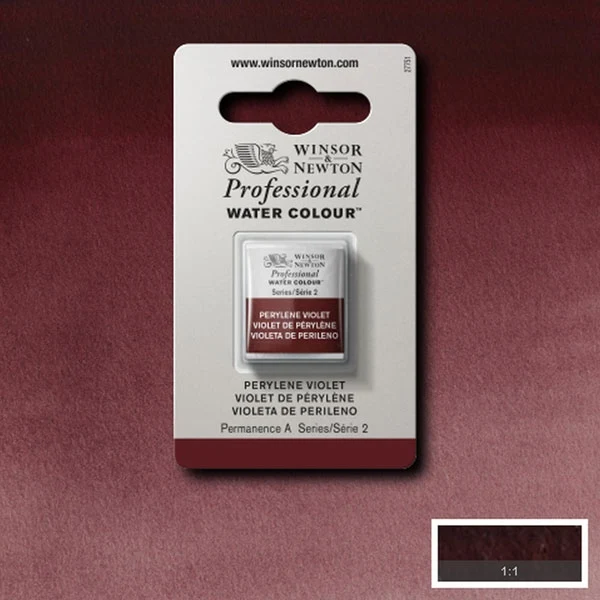 Winsor and Newton - Professional Artists' Watercolour Half Pan - HP - Perylene Violet