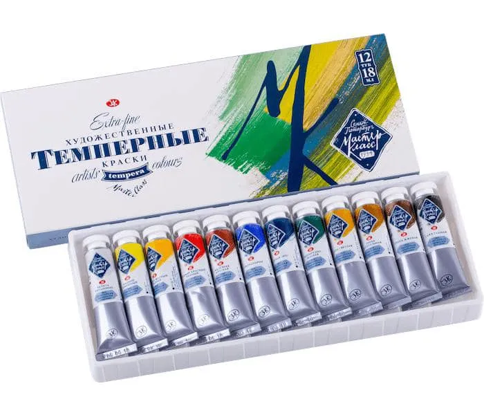Nevskaya Palitra Master Class Tempera 12 Farben