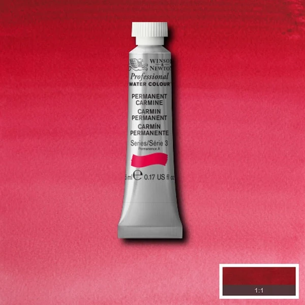 Winsor and Newton - Professional Artists' Watercolour - 5ml - Permanent Carmine
