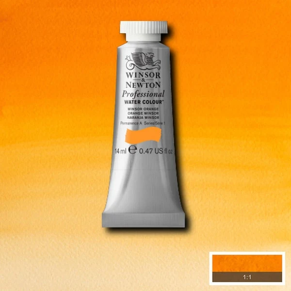 Winsor and Newton - Professional Artists' Watercolour - 14ml - Winsor Orange