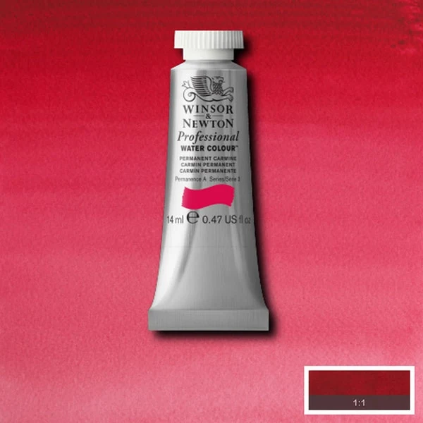 Winsor and Newton - Professional Artists' Watercolour - 14ml - Permanent Carmine