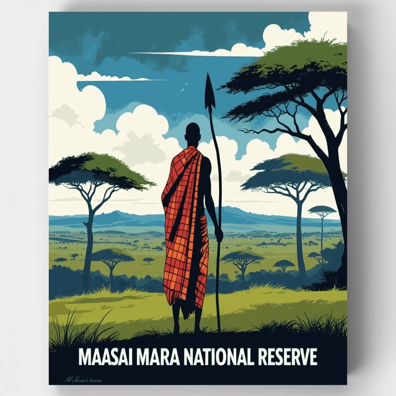 Maasai Mara National Reserve - Paint by Numbers Kit