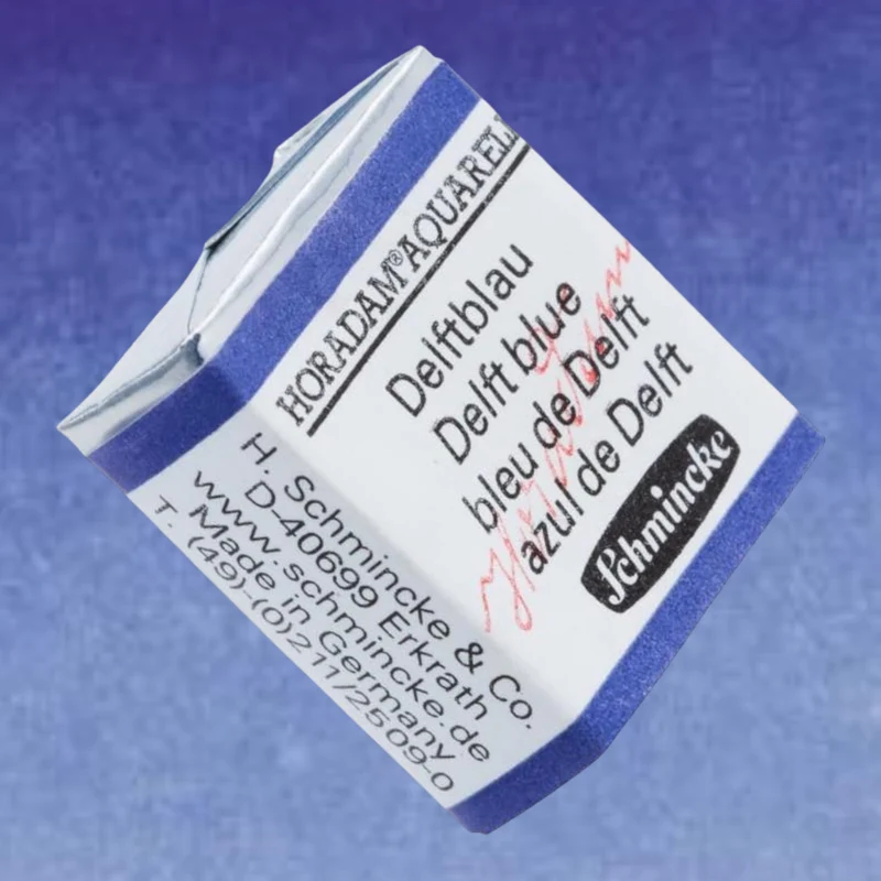 Schmincke HORADAM Aquarellfarbe 1/2 Näpfchen № 482 Delftblau