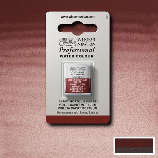 Winsor and Newton - Professional Artists' Watercolour Half Pan - HP - Caput Mortum Violet