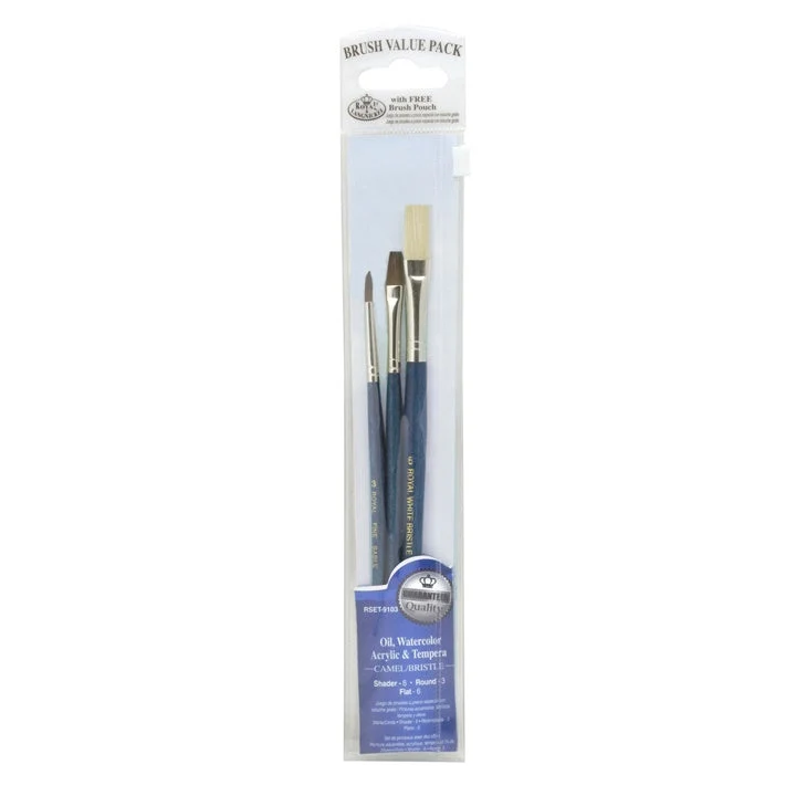 Royal and Langnickel Natural Brush Set of 3
