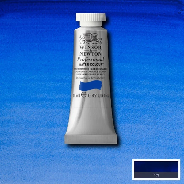 Winsor and Newton - Professional Artists' Watercolour - 14ml - Ultramarine Green Shade