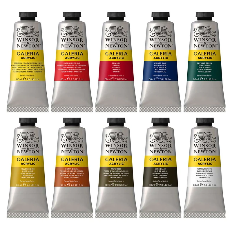 Winsor and Newton - Galeria Acrylic Tube Set - 10 x 60ml
