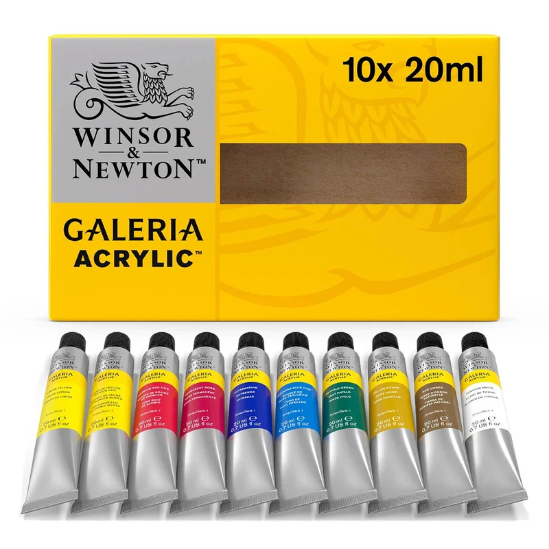 Winsor and Newton - Galeria Acrylic Tube Set - 10 x 20ml