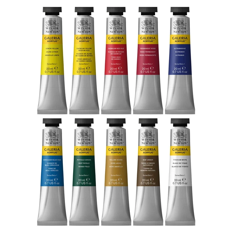 Winsor and Newton - Galeria Acrylic Tube Set - 10 x 20ml