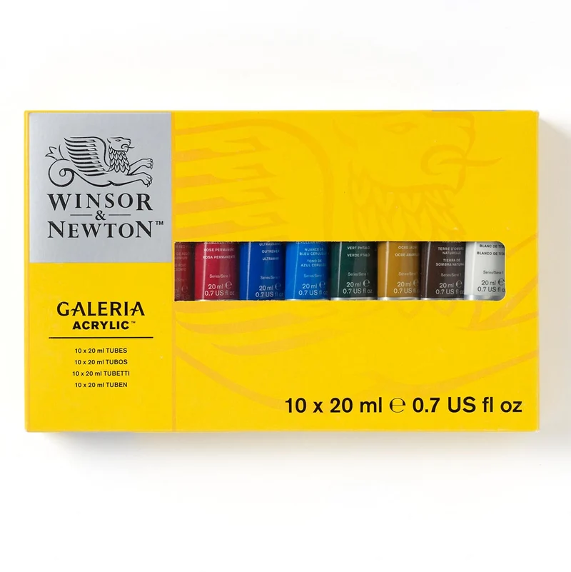 Winsor and Newton - Galeria Acrylic Tube Set - 10 x 20ml