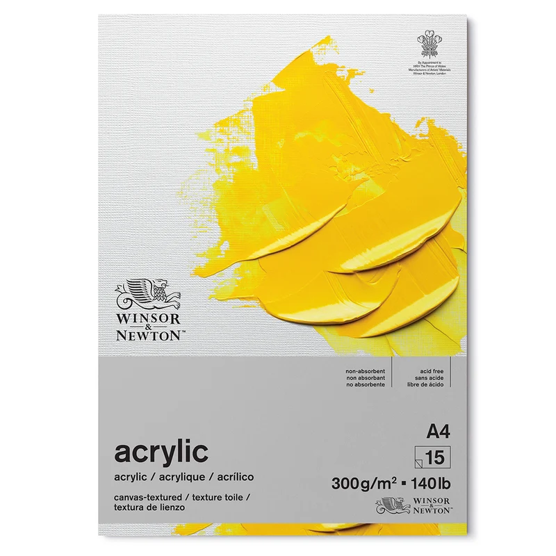Winsor and Newton - Acrylic Pad - A4 300gsm - 15 sheets