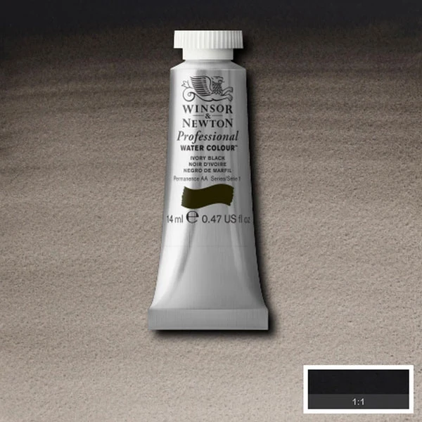 Winsor and Newton - Professional Artists' Watercolour - 14ml - Ivory Black