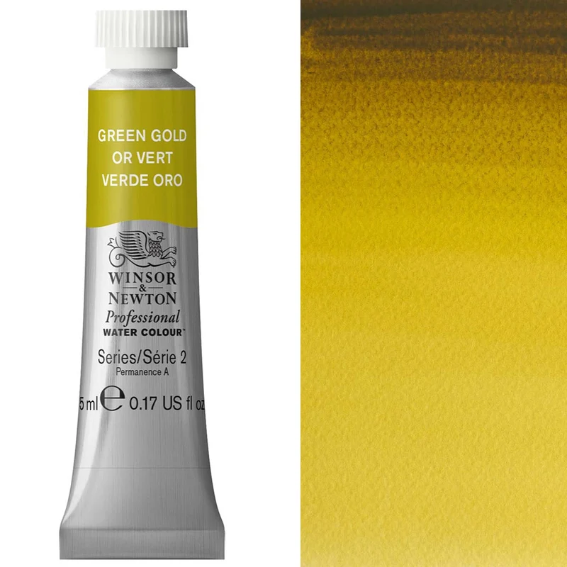 Winsor and Newton - Professional Artists' Watercolour - 5ml - Green Gold