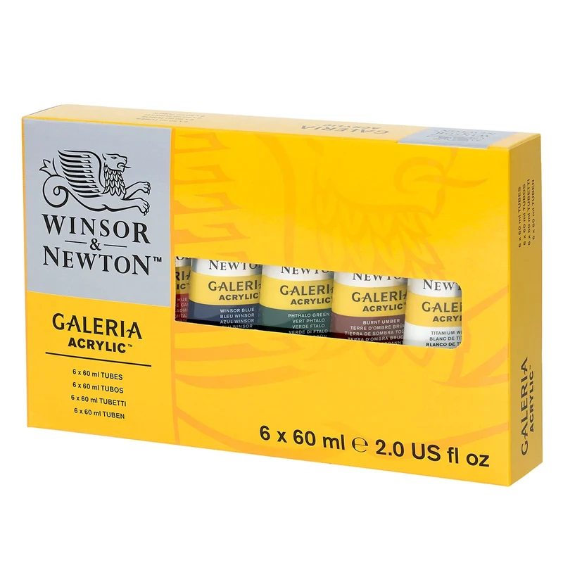 Winsor and Newton - Galeria Acrylic Colour - Tube Set - 6 x 60ml