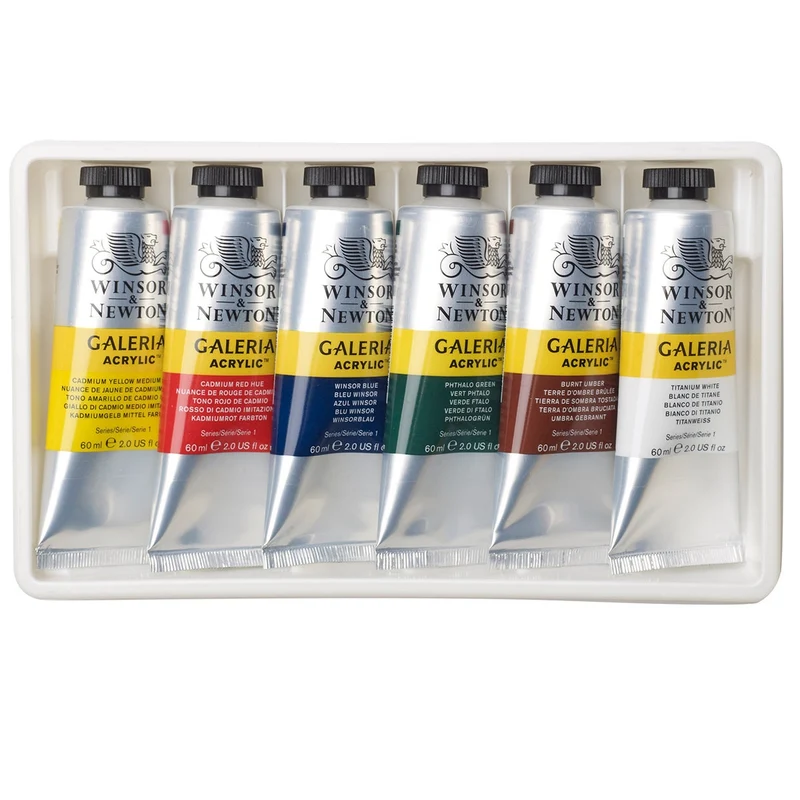 Winsor and Newton - Galeria Acrylic Colour - Tube Set - 6 x 60ml