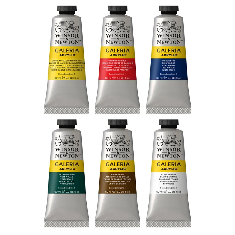 Winsor and Newton - Galeria Acrylic Colour - Tube Set - 6 x 60ml